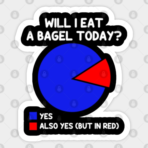 Will I eat a bagel Today Funny Pie Char Bagel Sticker by Atelier Djeka